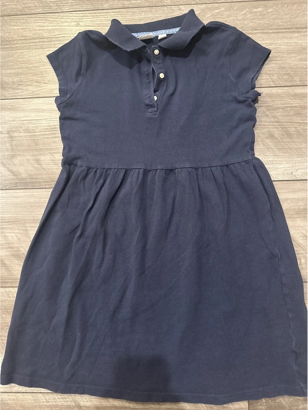 Gap Kids Polo Cotton Uniform Dress Size L Navy